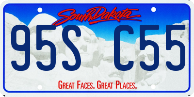 SD license plate 95SC55