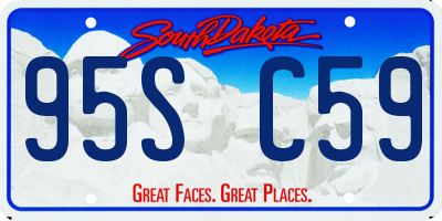 SD license plate 95SC59