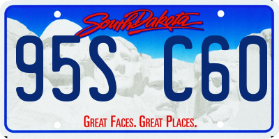 SD license plate 95SC60