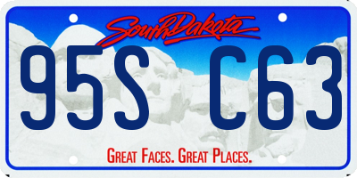 SD license plate 95SC63