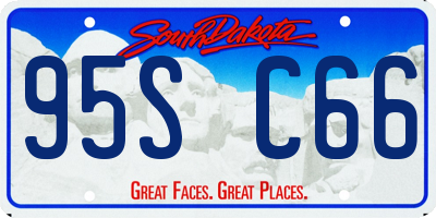 SD license plate 95SC66