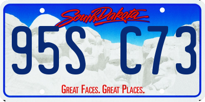 SD license plate 95SC73