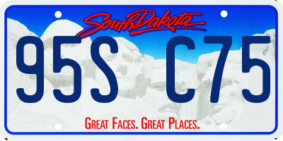 SD license plate 95SC75