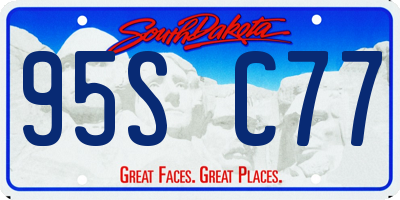 SD license plate 95SC77