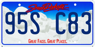 SD license plate 95SC83