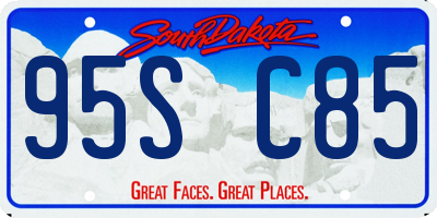 SD license plate 95SC85