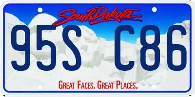 SD license plate 95SC86