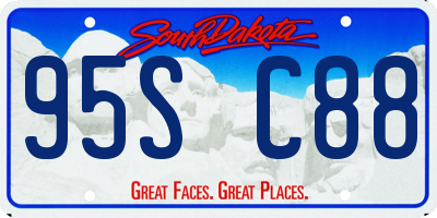 SD license plate 95SC88