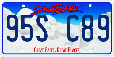 SD license plate 95SC89