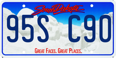 SD license plate 95SC90