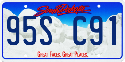 SD license plate 95SC91
