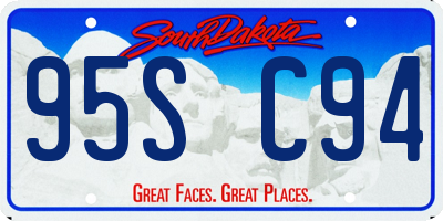 SD license plate 95SC94