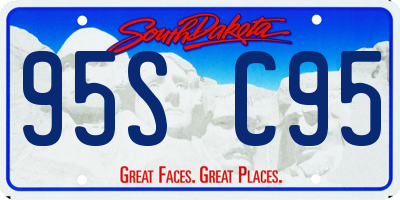 SD license plate 95SC95