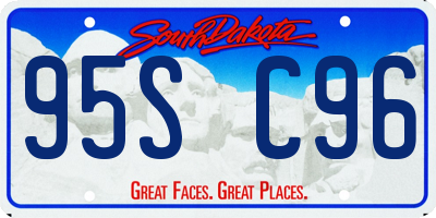 SD license plate 95SC96
