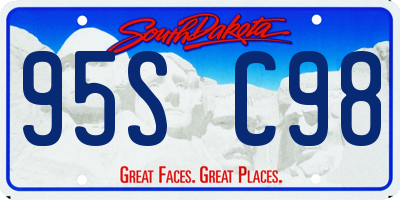 SD license plate 95SC98