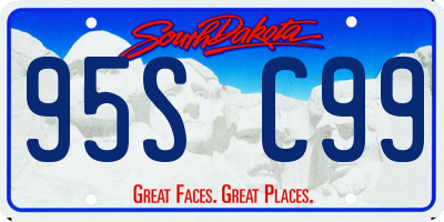 SD license plate 95SC99