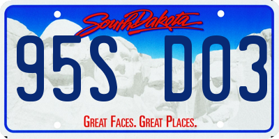 SD license plate 95SD03