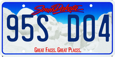 SD license plate 95SD04