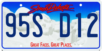 SD license plate 95SD12
