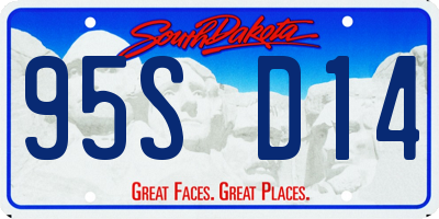 SD license plate 95SD14