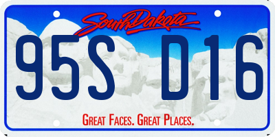 SD license plate 95SD16
