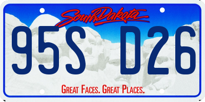 SD license plate 95SD26