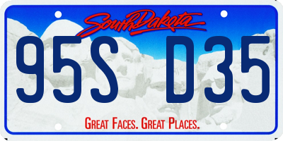 SD license plate 95SD35