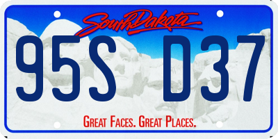 SD license plate 95SD37