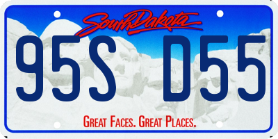 SD license plate 95SD55