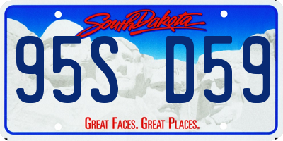 SD license plate 95SD59