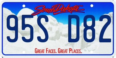 SD license plate 95SD82