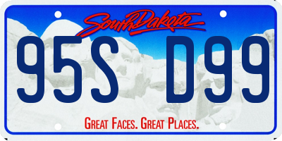 SD license plate 95SD99