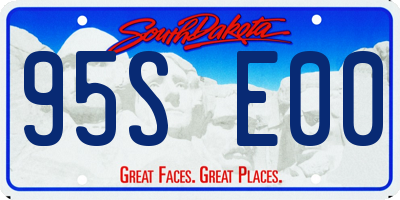 SD license plate 95SE00