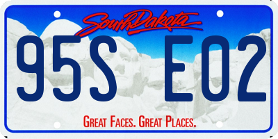 SD license plate 95SE02
