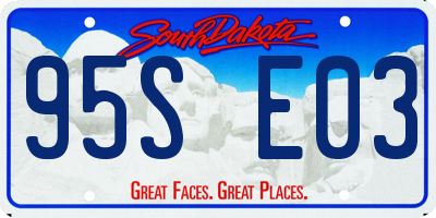 SD license plate 95SE03
