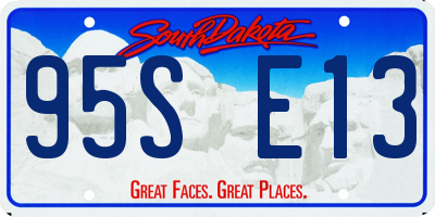 SD license plate 95SE13