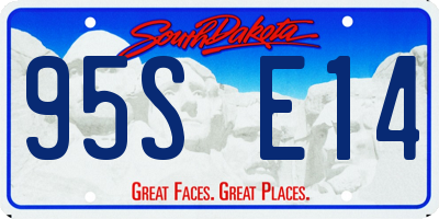 SD license plate 95SE14