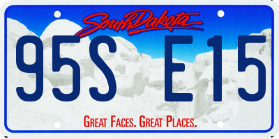 SD license plate 95SE15