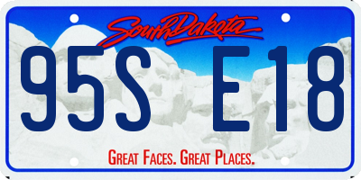 SD license plate 95SE18