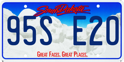SD license plate 95SE20