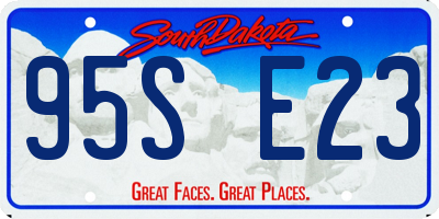 SD license plate 95SE23