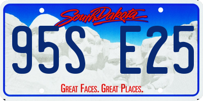 SD license plate 95SE25