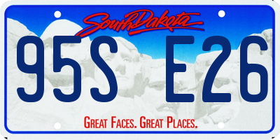SD license plate 95SE26