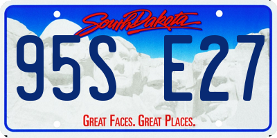 SD license plate 95SE27