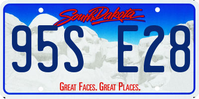 SD license plate 95SE28
