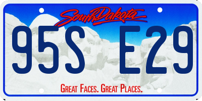 SD license plate 95SE29