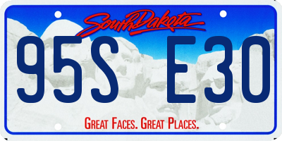SD license plate 95SE30