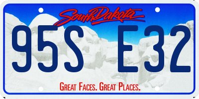 SD license plate 95SE32