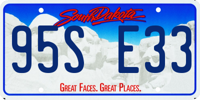 SD license plate 95SE33