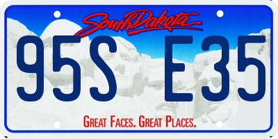 SD license plate 95SE35